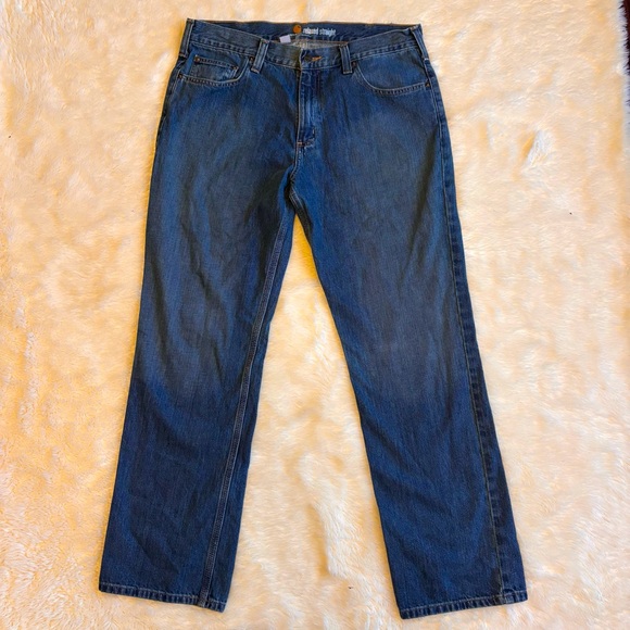 Carhartt Other - Carhartt Relaxed Straight Fit Medium Wash Blue Denim Jeans Mens 36x32